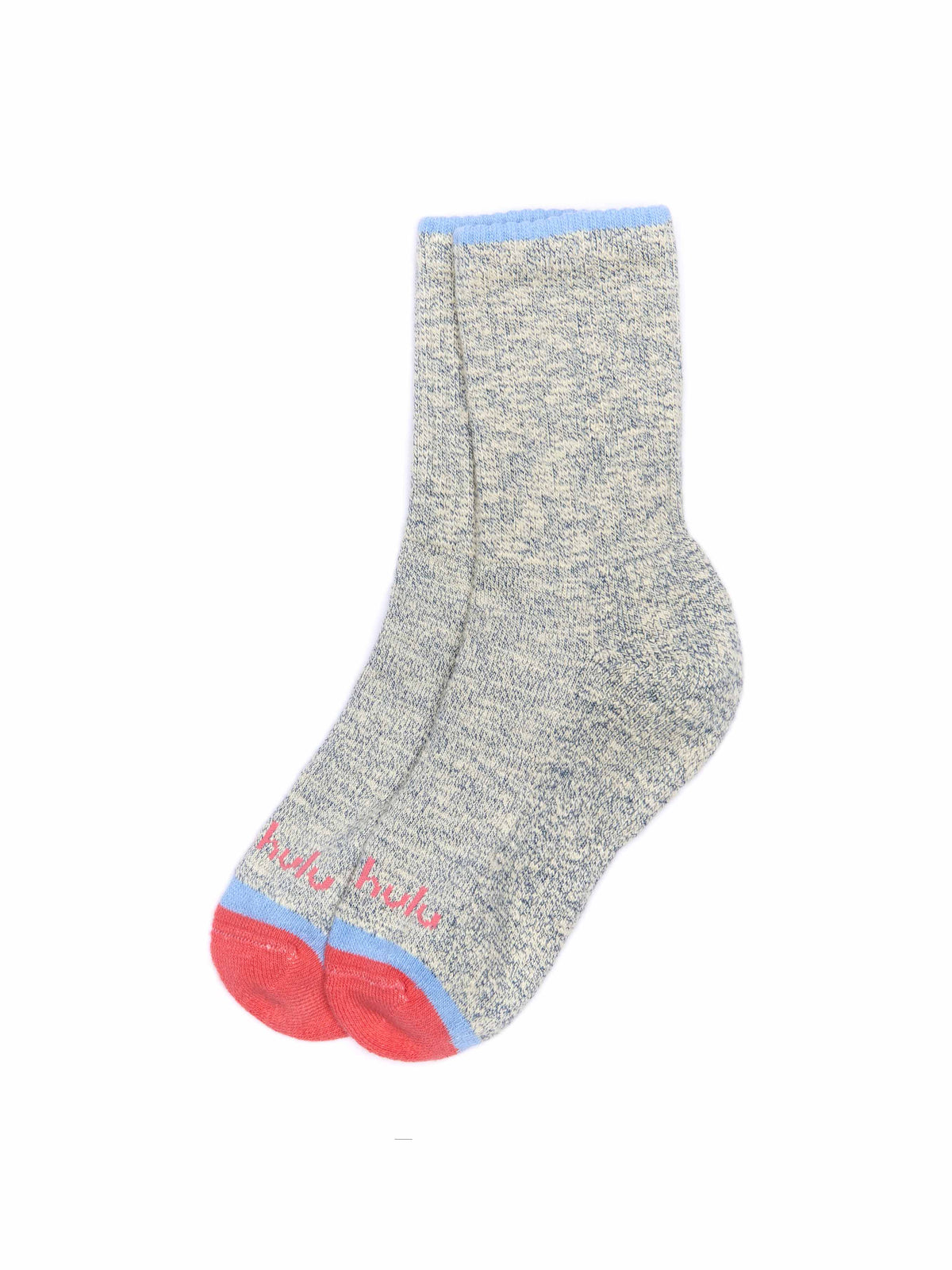 Grey / Neutral thick ribbed socks - JANE DEEP HARBOUR BLUE