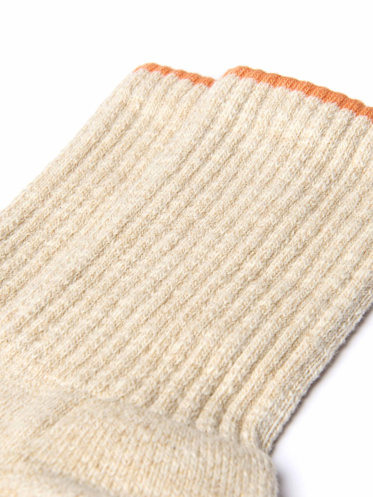 Neutral thick ribbed socks - JANE ECRU BEIGE