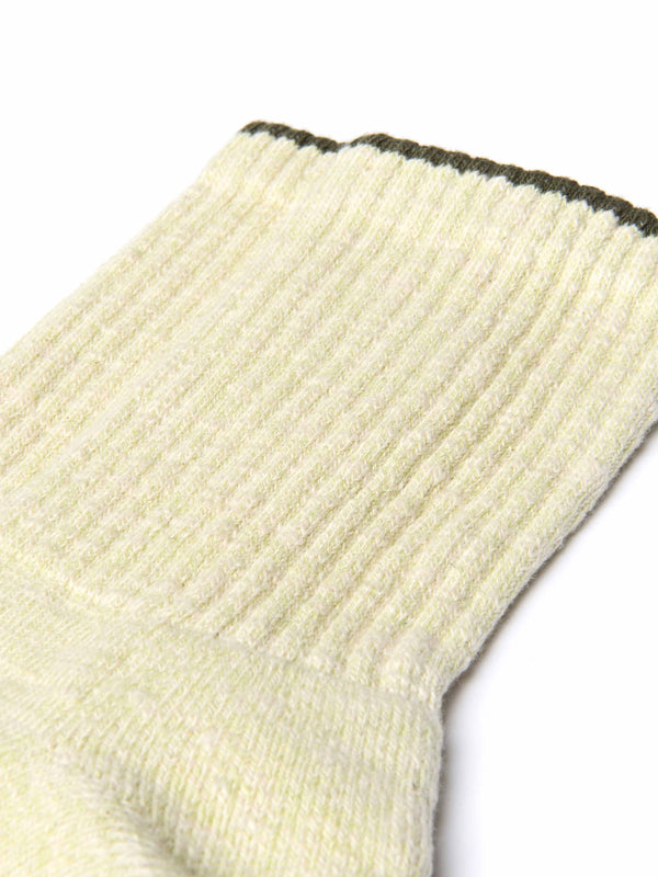 Green thick ribbed socks - JANE SAGE GREEN