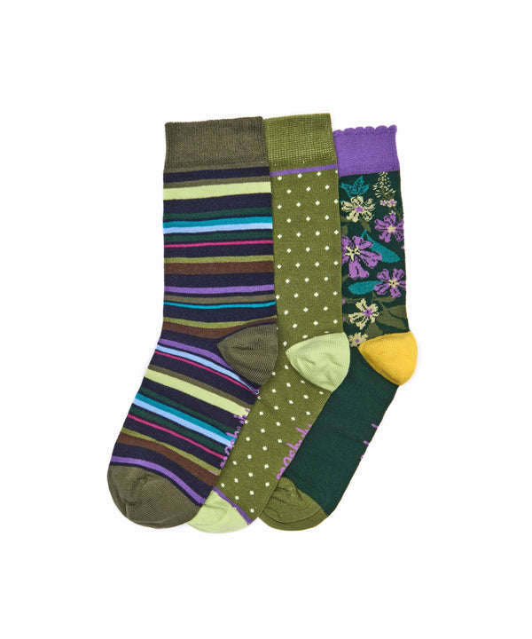 MAHONIA SOCK BOX GREEN MULTI