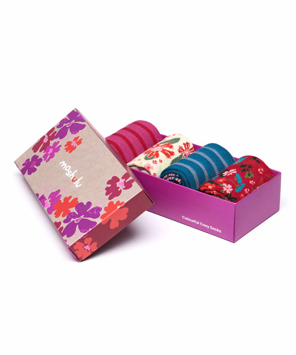 LOBELIA SOCK BOX RED MULTI