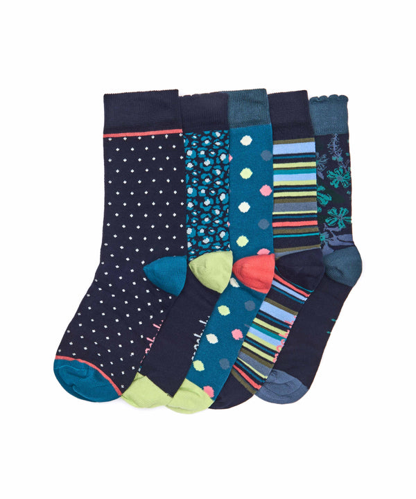 BASKING SOCK BOX BLUE MULTI