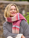 HORNBILL SCARF FUCHSIA PINK STRIPE