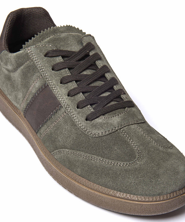 DUDDON OLIVE GREEN SUEDE