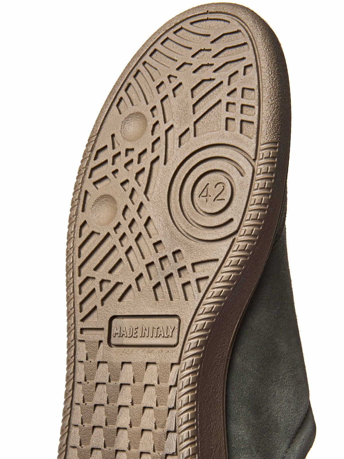 Green men's sports-style trainers - DUDDON OLIVE GREEN SUEDE
