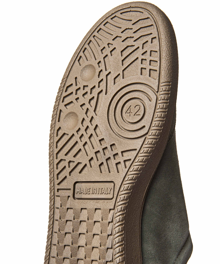 DUDDON OLIVE GREEN SUEDE