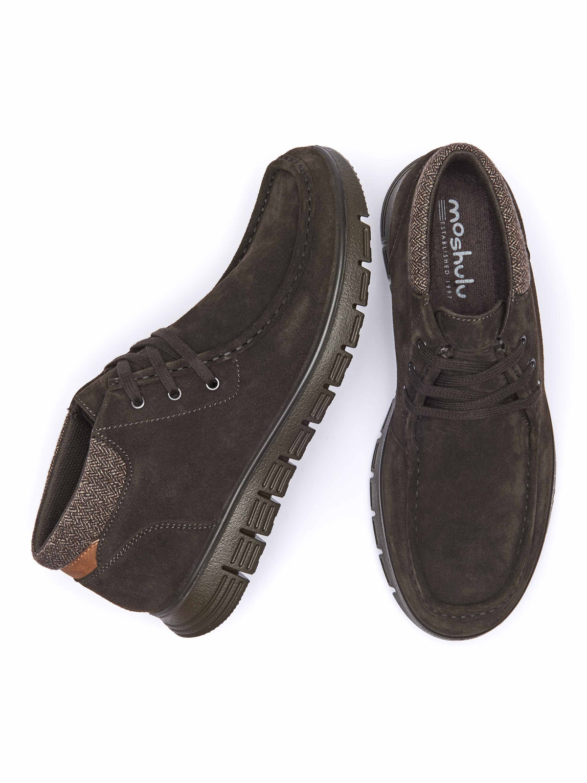 Brown chukka-style ankle boots - LIPSCOMBE BROWN SUEDE