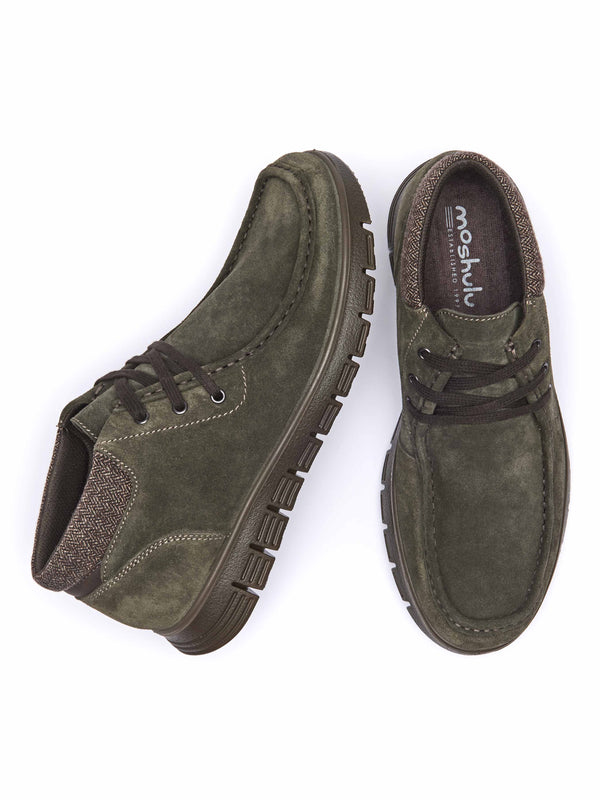 Green chukka-style ankle boots - LIPSCOMBE OLIVE GREEN SUEDE