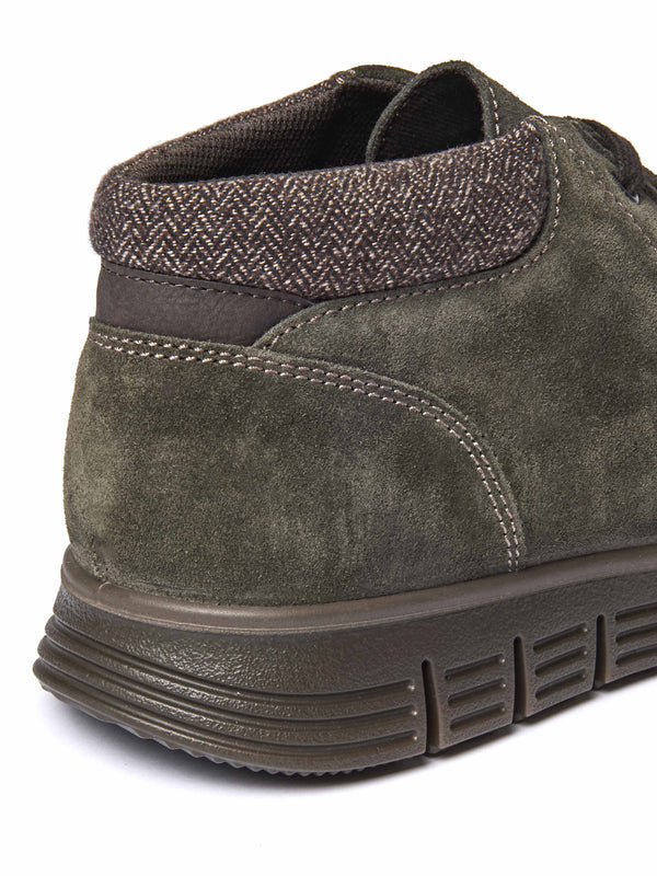 Green chukka-style ankle boots - LIPSCOMBE OLIVE GREEN SUEDE