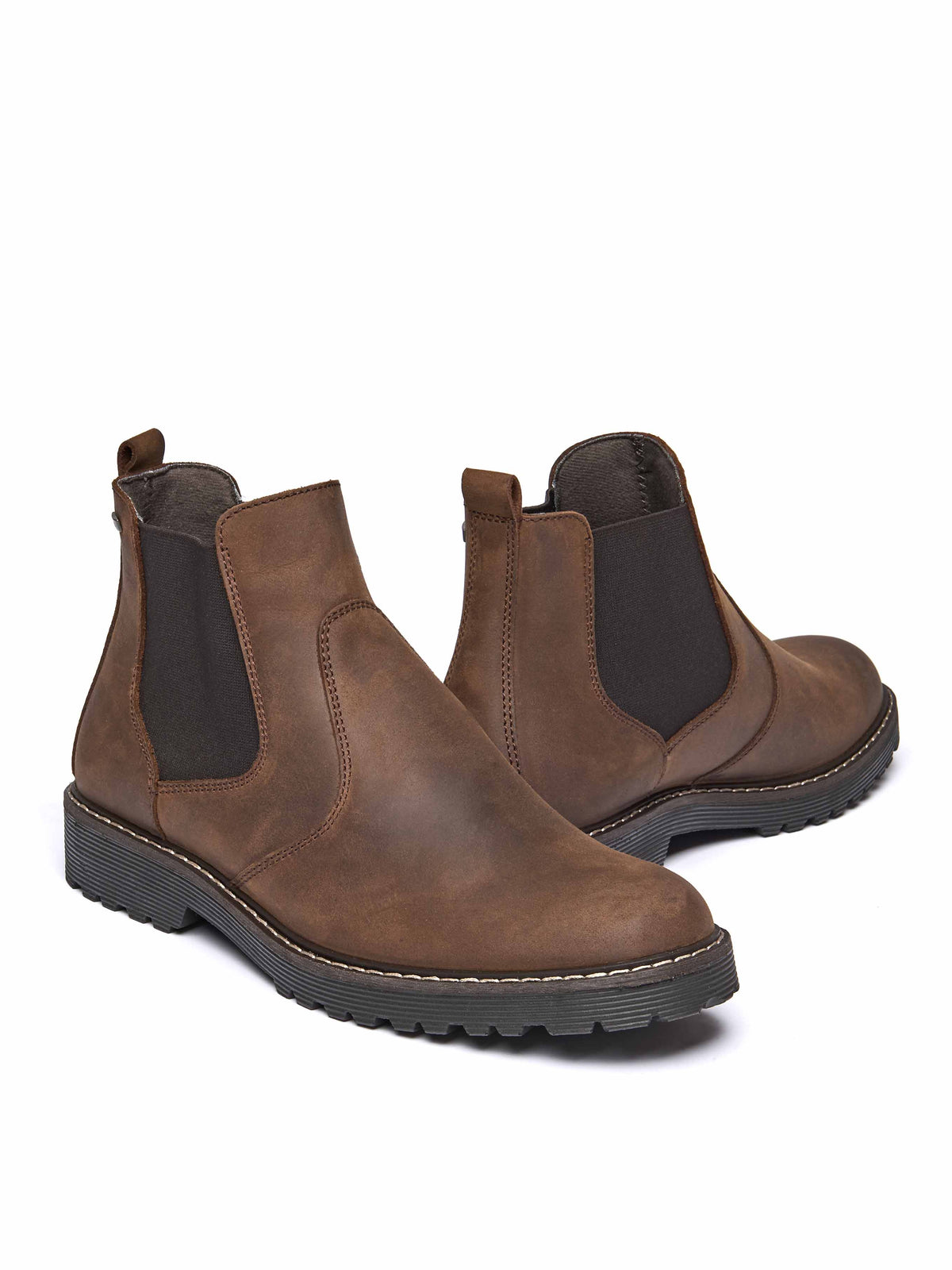 Brown men's chelsea boots - LERRYN PECAN LEATHER
