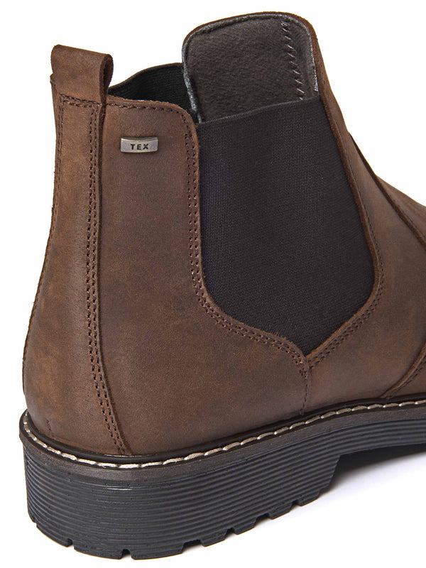 Brown men's chelsea boots - LERRYN PECAN LEATHER