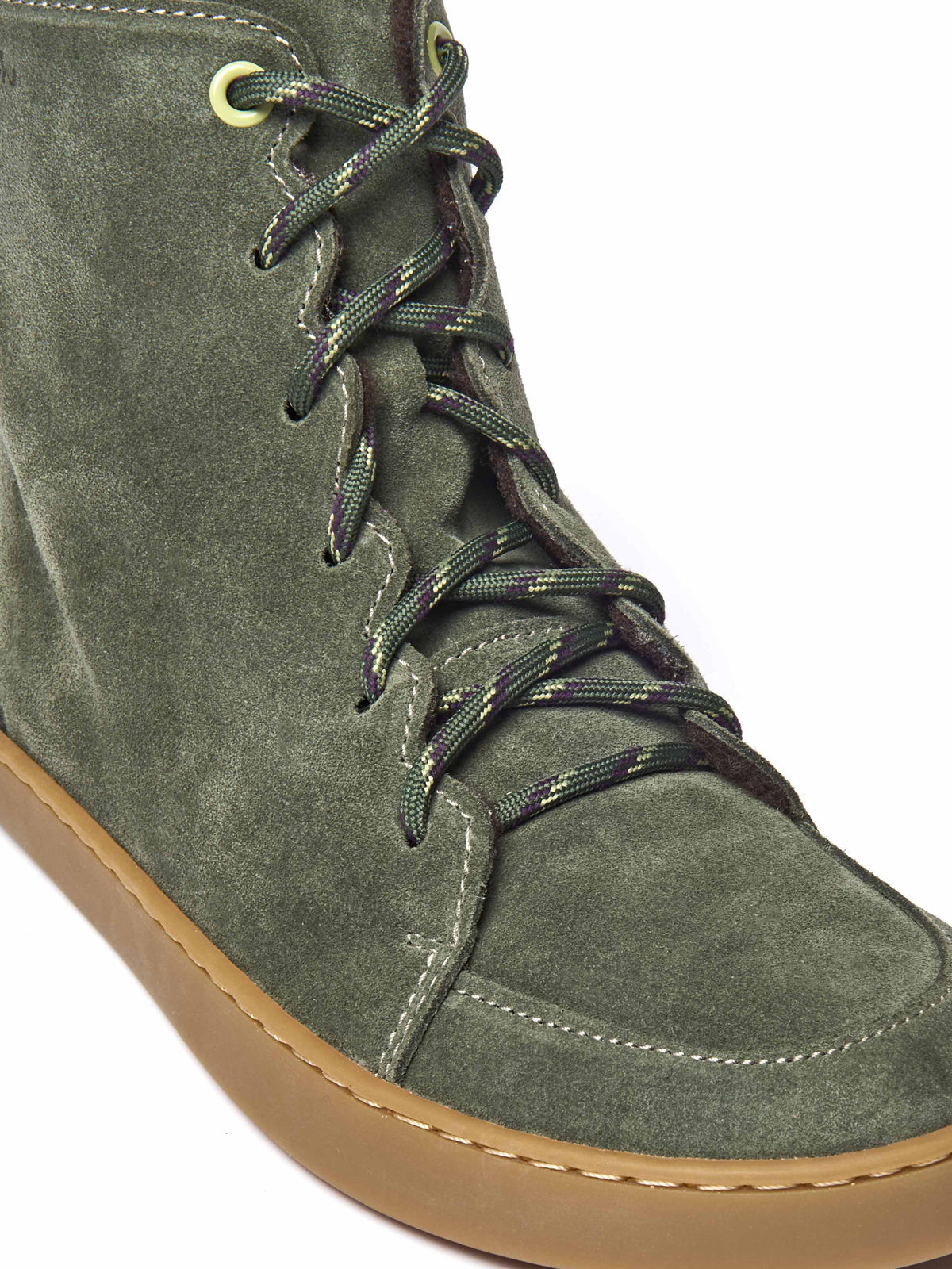 Green flexible warmlined barefoot boots - COOMB OLIVE GREEN SUEDE