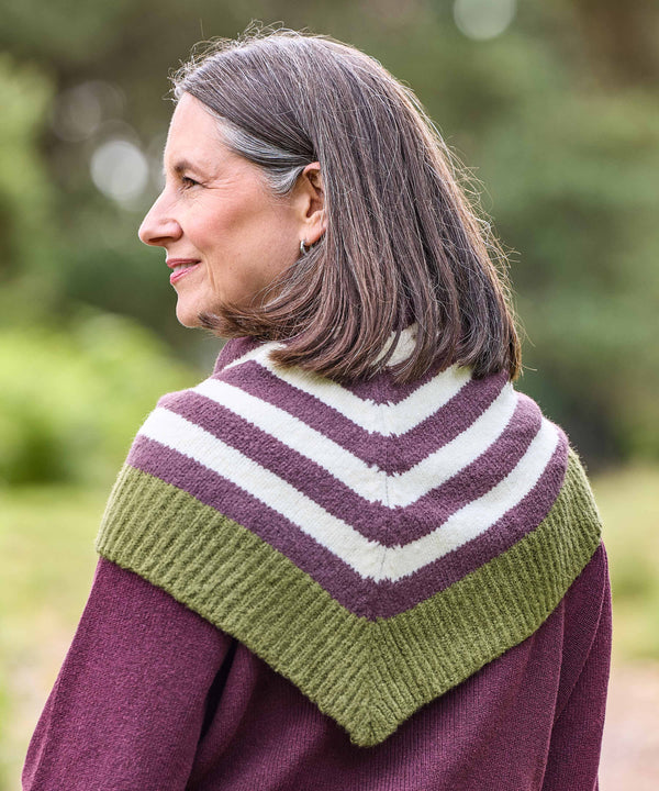 TOWHEE SCARF BROWN STRIPE