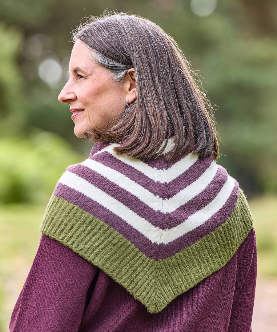 TOWHEE SCARF BROWN STRIPE