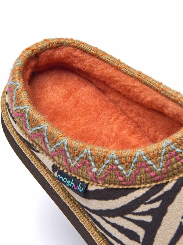 Animal print playful lightweight slippers - FAIRBANKS ZEBRA PRINT