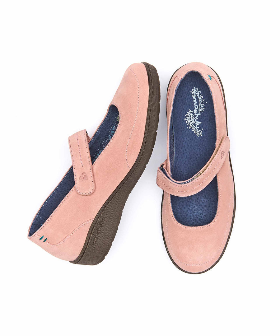 OSWESTRY SEASHELL PINK SUEDE