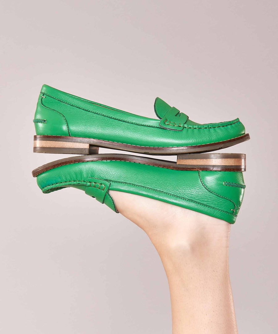 PETREL LEATHER VIBRANT GREEN