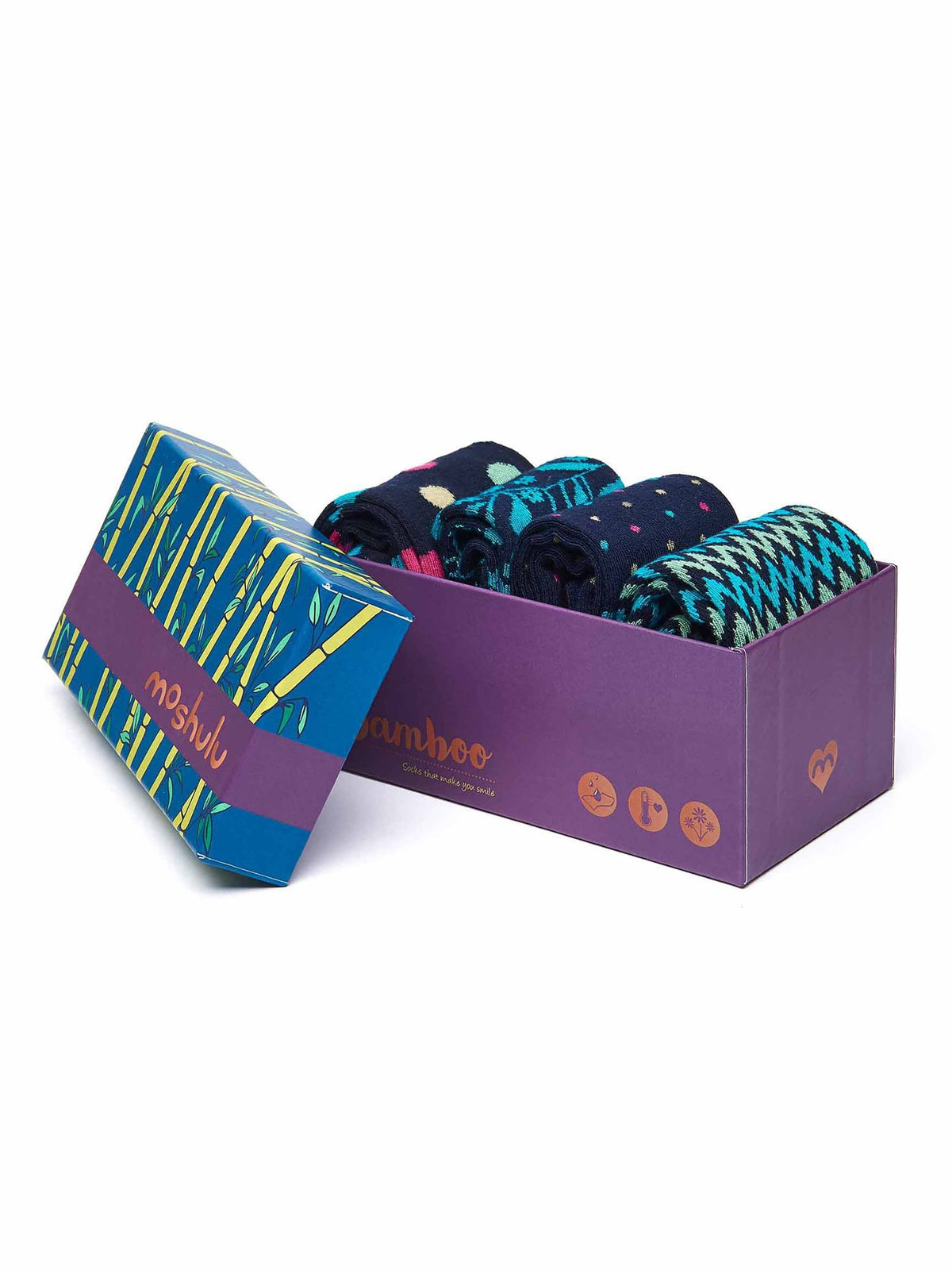 JOYFUL JAPES BAMBOO SOCK BOX MULTI