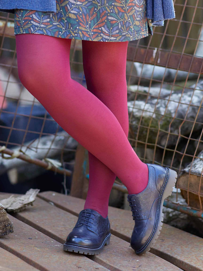 Red ladies' colourful tights - FRANGIPANE CABERNET