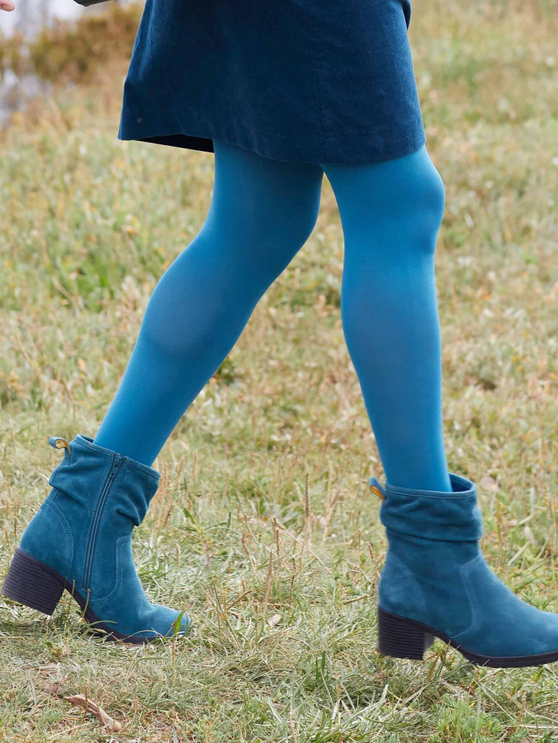 Blue ladies' colourful tights - FRANGIPANE LAGOON