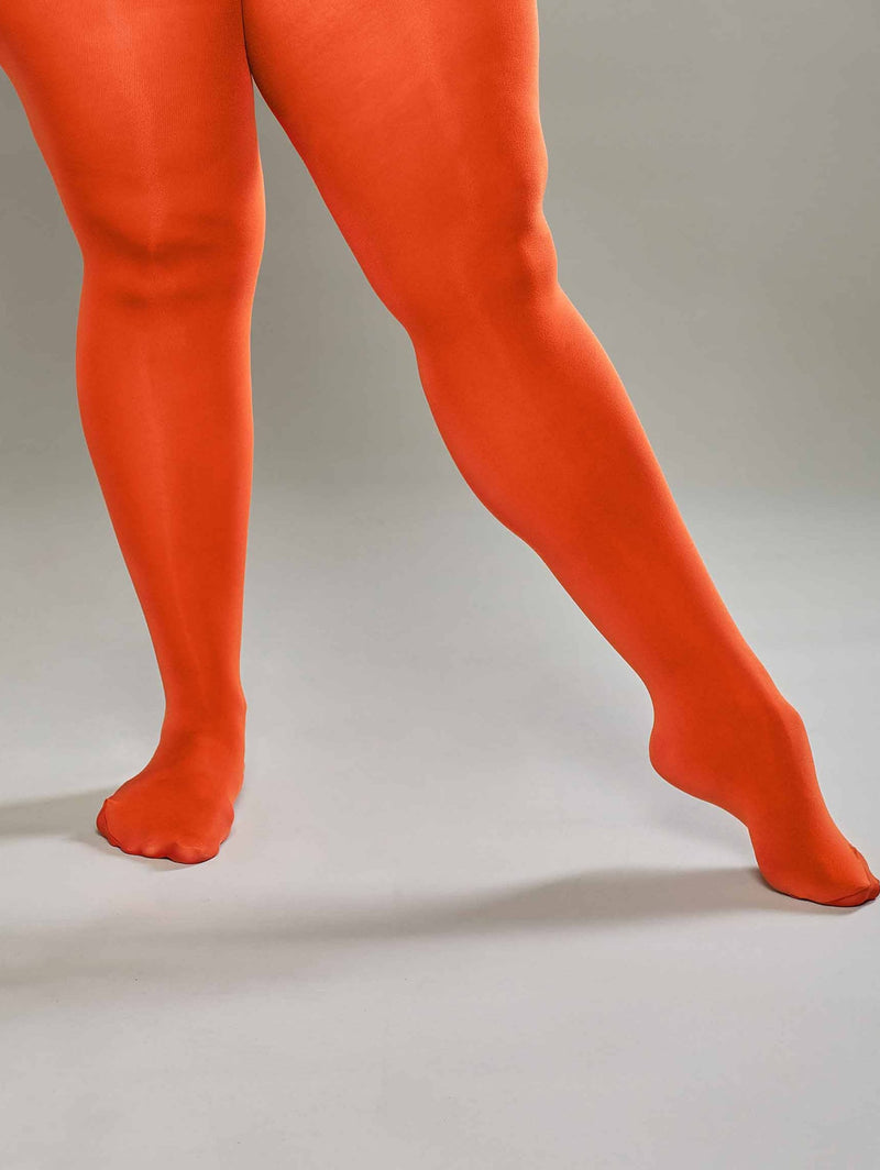 Red ladies' colourful tights - FRANGIPANE RUST