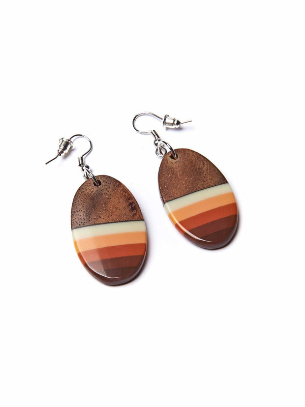 GRANDIFLORA EARRINGS RED EARTH TONES