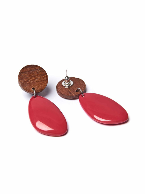 BALOCHI EARRINGS RHUBARB RED
