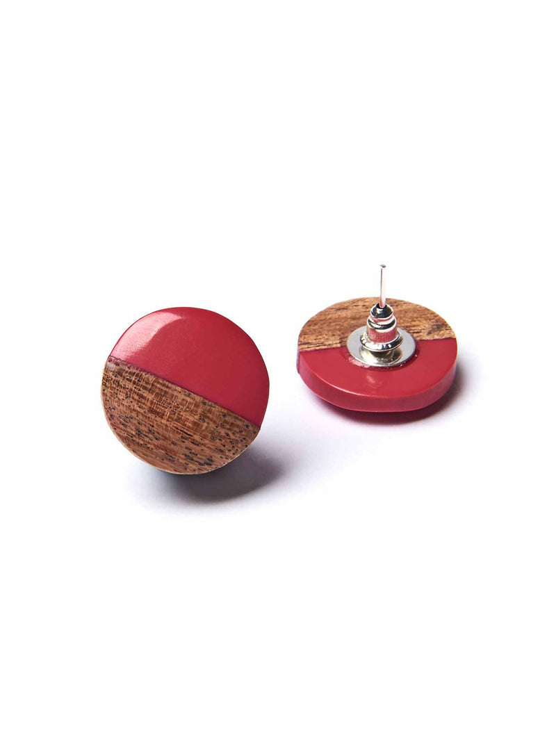 HAFEZ EARRINGS RHUBARB RED
