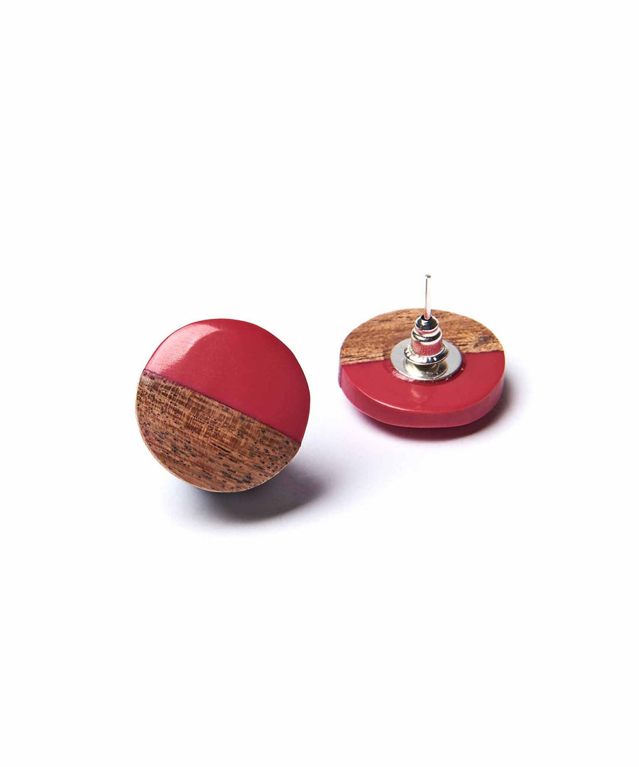 HAFEZ EARRINGS RHUBARB RED