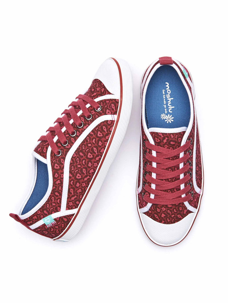 Red lace-up canvas shoes - CUDDLY TOY 2 LIPSTICK RED LEOPARD