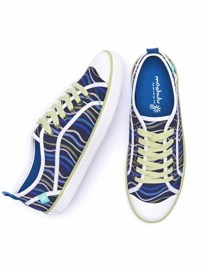 Blue lace-up canvas shoes - CUDDLY TOY 2 INDIGO RIPPLE