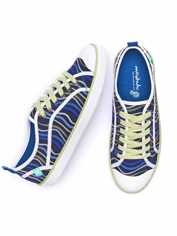 Blue lace-up canvas shoes - CUDDLY TOY 2 INDIGO RIPPLE