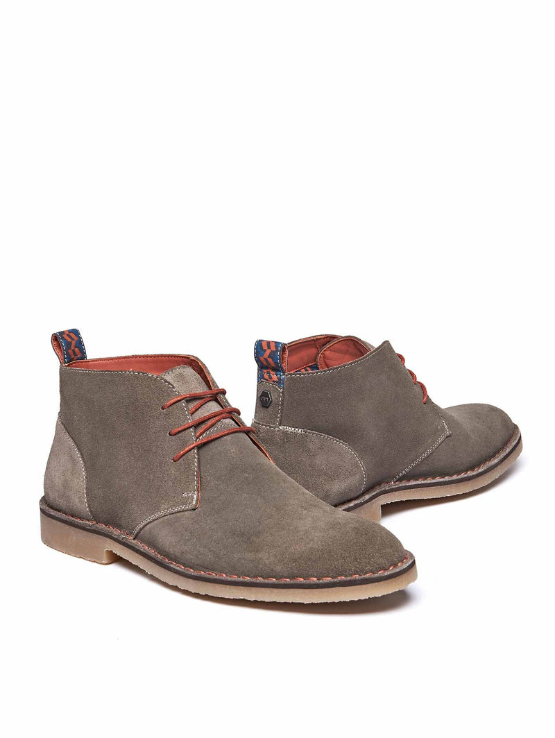 Neutral / Grey men's desert boot - CHASSIS GREY SUEDE