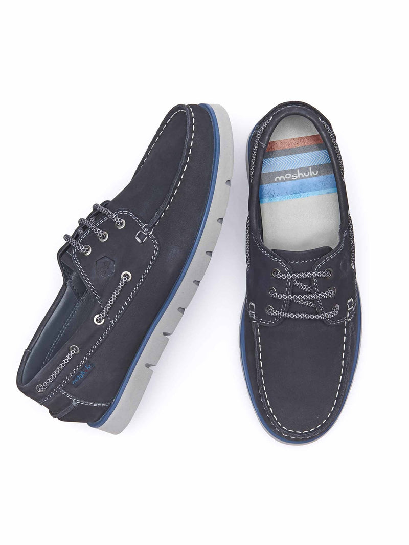 Blue men's deck shoes - OXENHOPE INDIGO