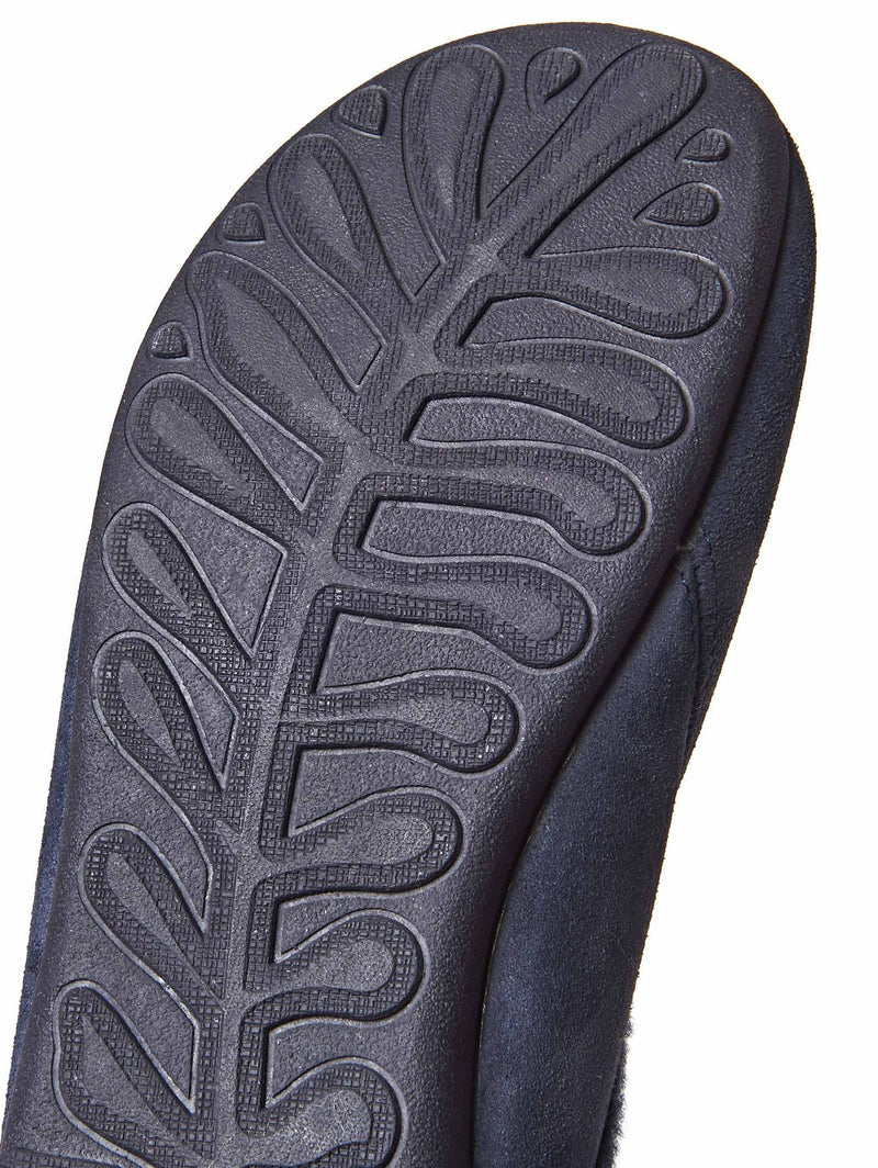 Blue men's suede mule slippers - DERRIL NAVY