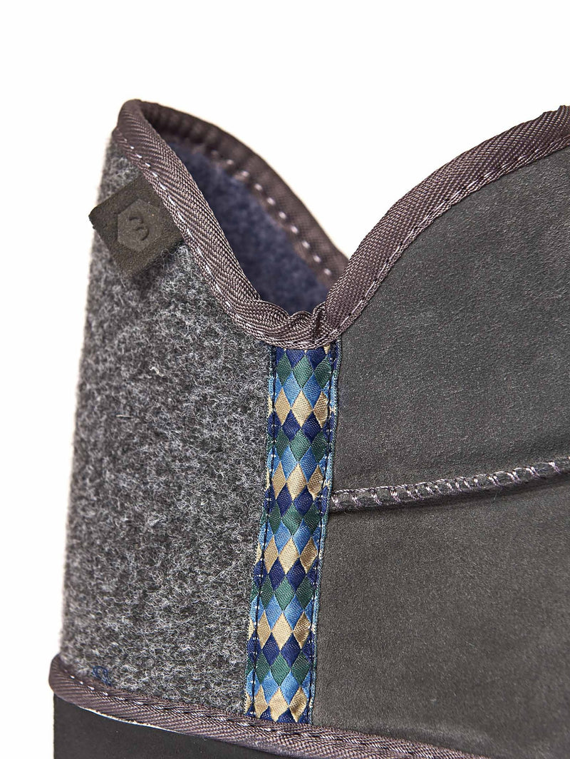 Grey men's slipper boots - KALTER GREY