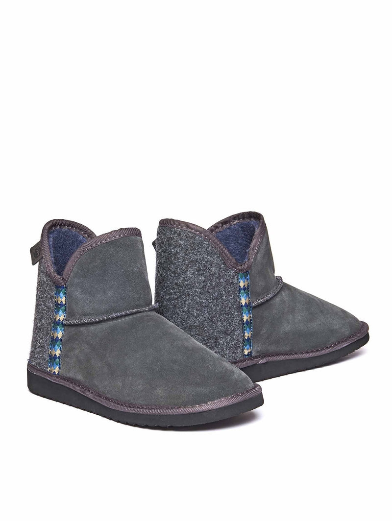 Grey men's slipper boots - KALTER GREY