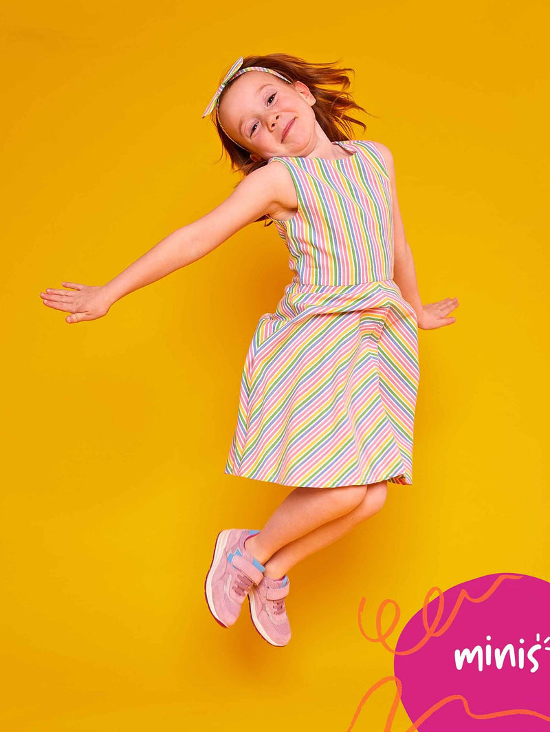 Pink kids faux leather trainers - JUMPING PASTEL PINK
