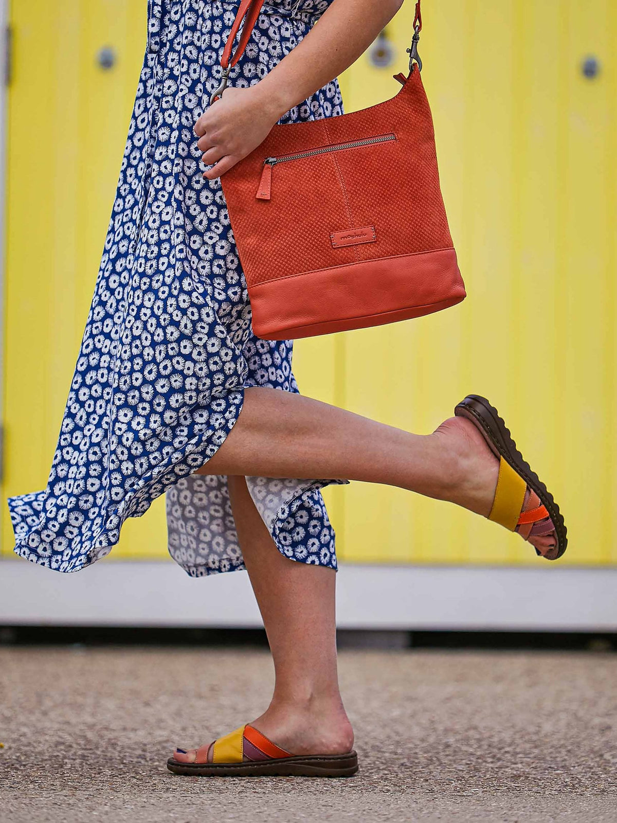 Blue Slip-on leather sandals - JALAPENO INDIGO