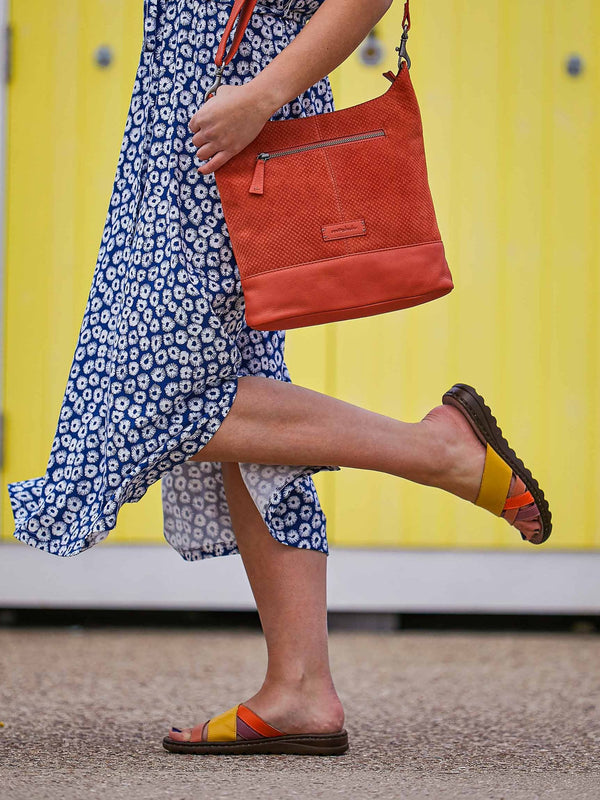 Blue Slip-on leather sandals - JALAPENO INDIGO