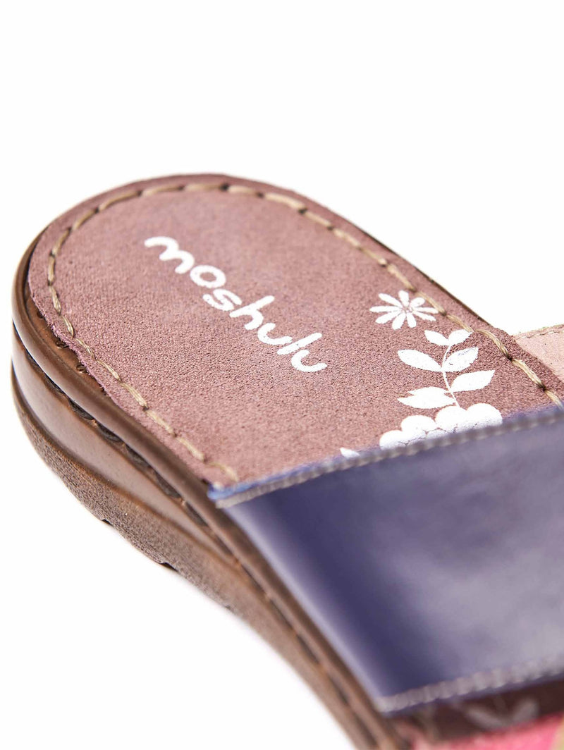 Blue Slip-on leather sandals - JALAPENO INDIGO