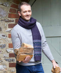 FRAMPTON SCARF NAVY MULTI