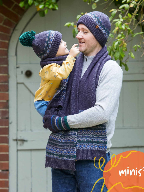Blue MINI FRAMPTON SCARF - MINI FRAMPTON SCARF NAVY MULTI