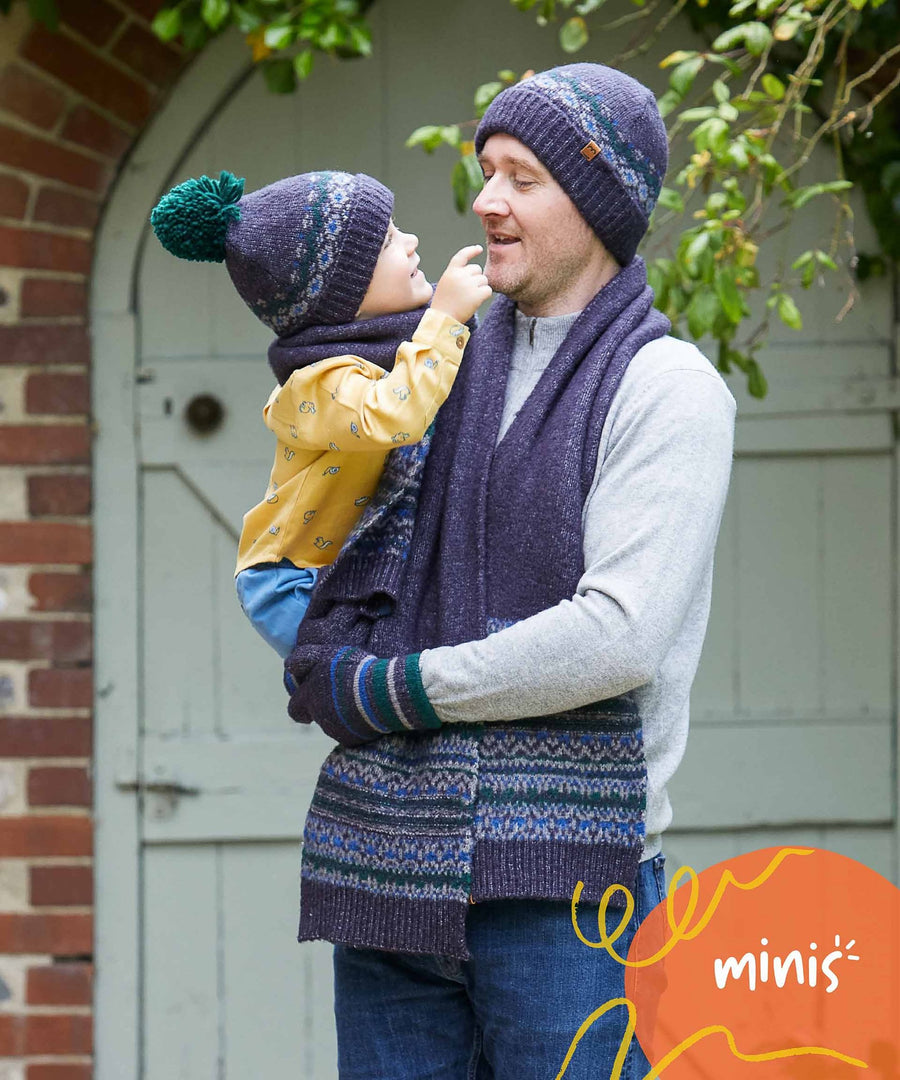 MINI FRAMPTON SCARF NAVY MULTI