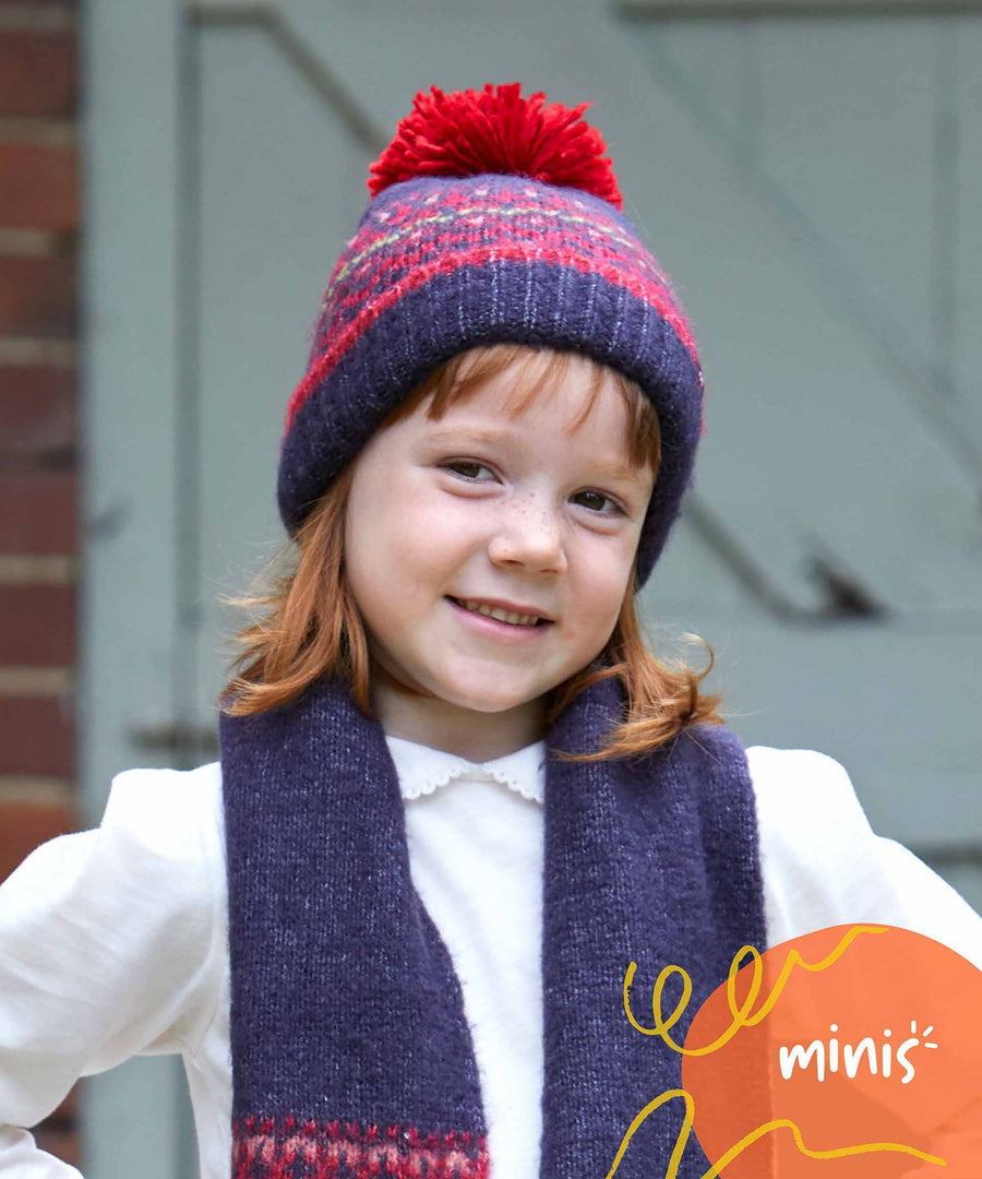 MINI TEAN HAT INDIGO MULTI