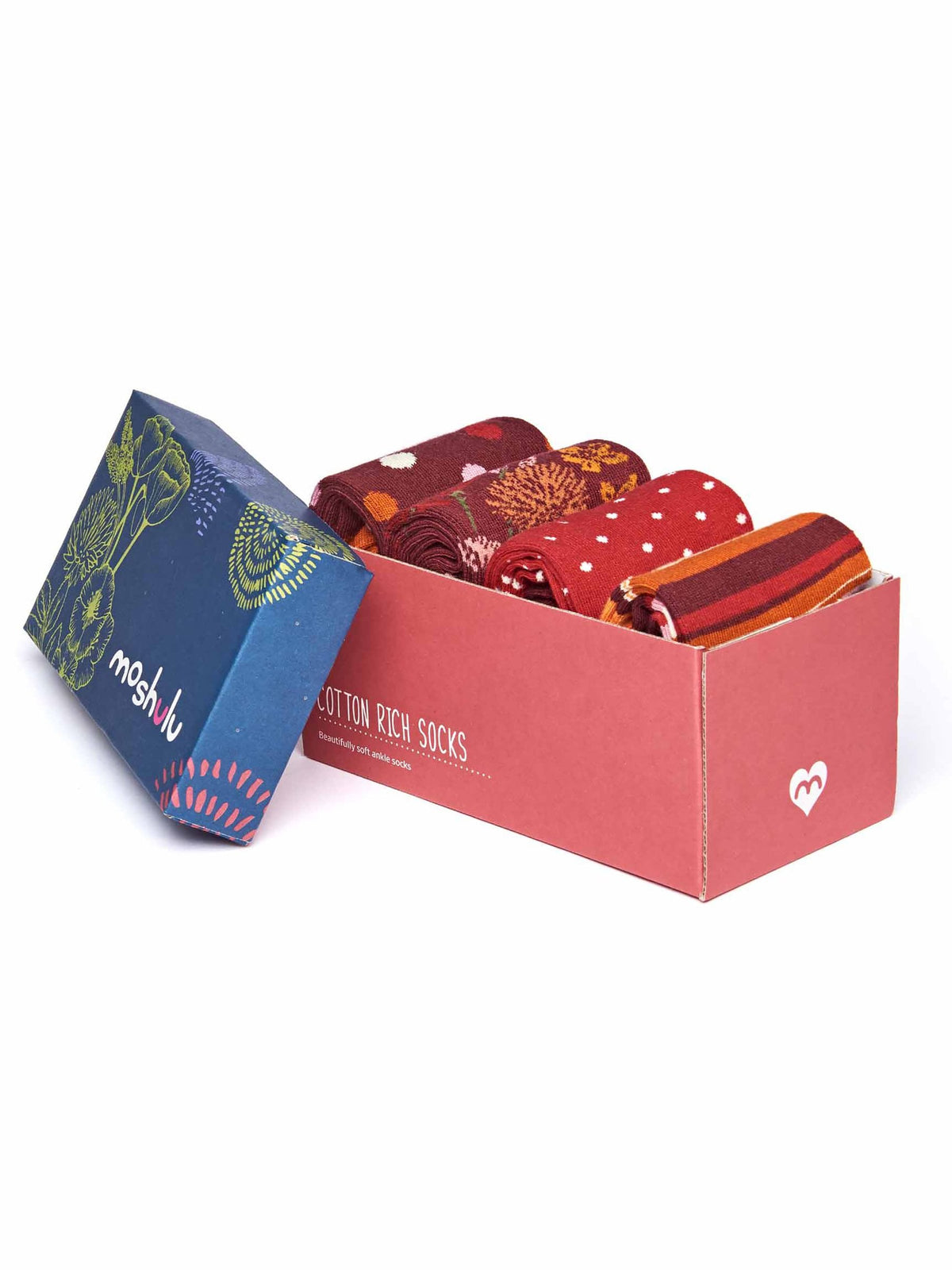 WILDFLOWER SOCK BOX CABERNET MULTI