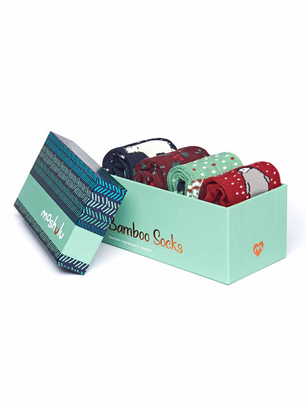 FESTIVE FLURRY 2 SOCK BOX MULTI