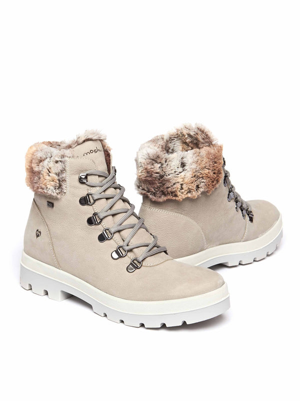 Grey water resistant ankle boots - BEDEW PEBBLE GREY