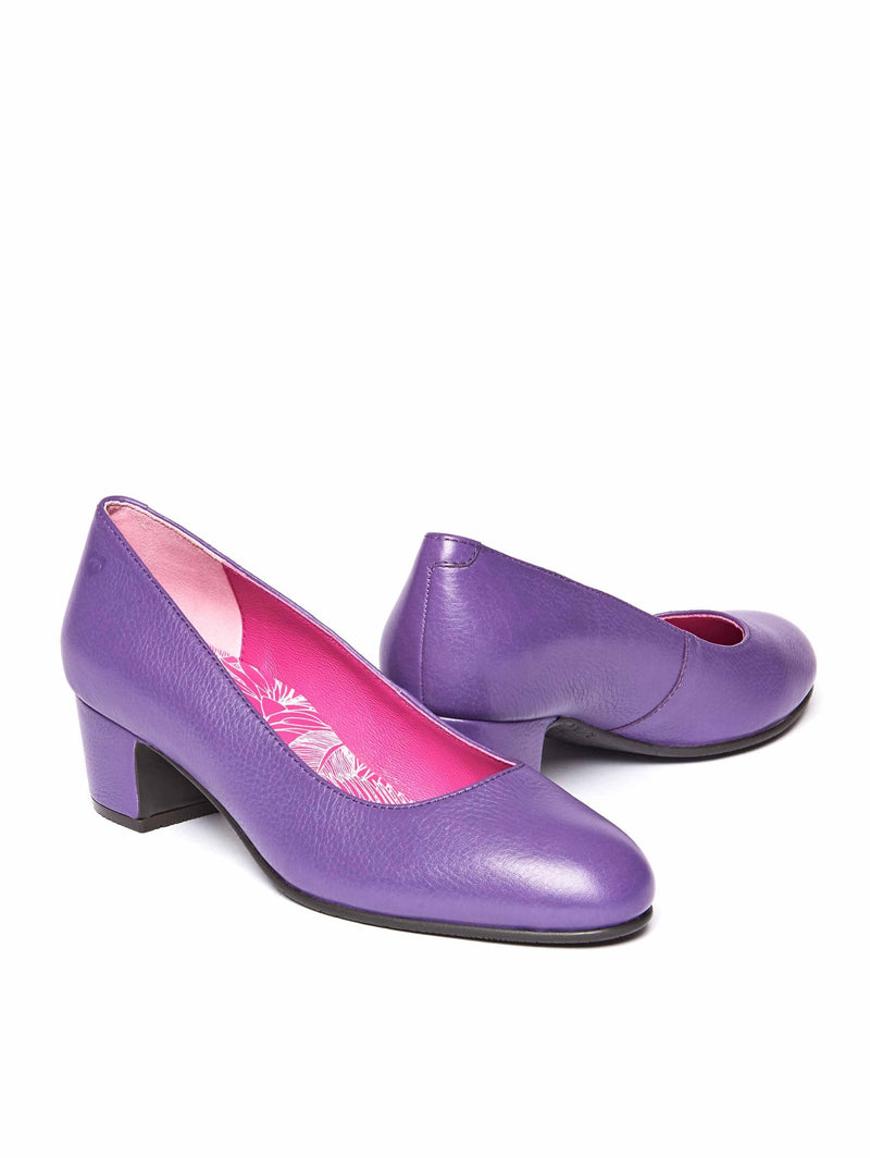 Purple block heel court shoes - KEEL ROYAL PURPLE