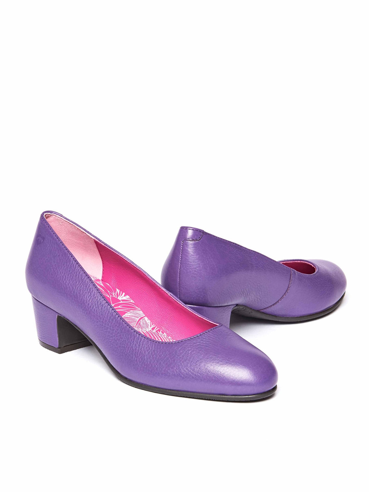Purple block heel court shoes - KEEL ROYAL PURPLE